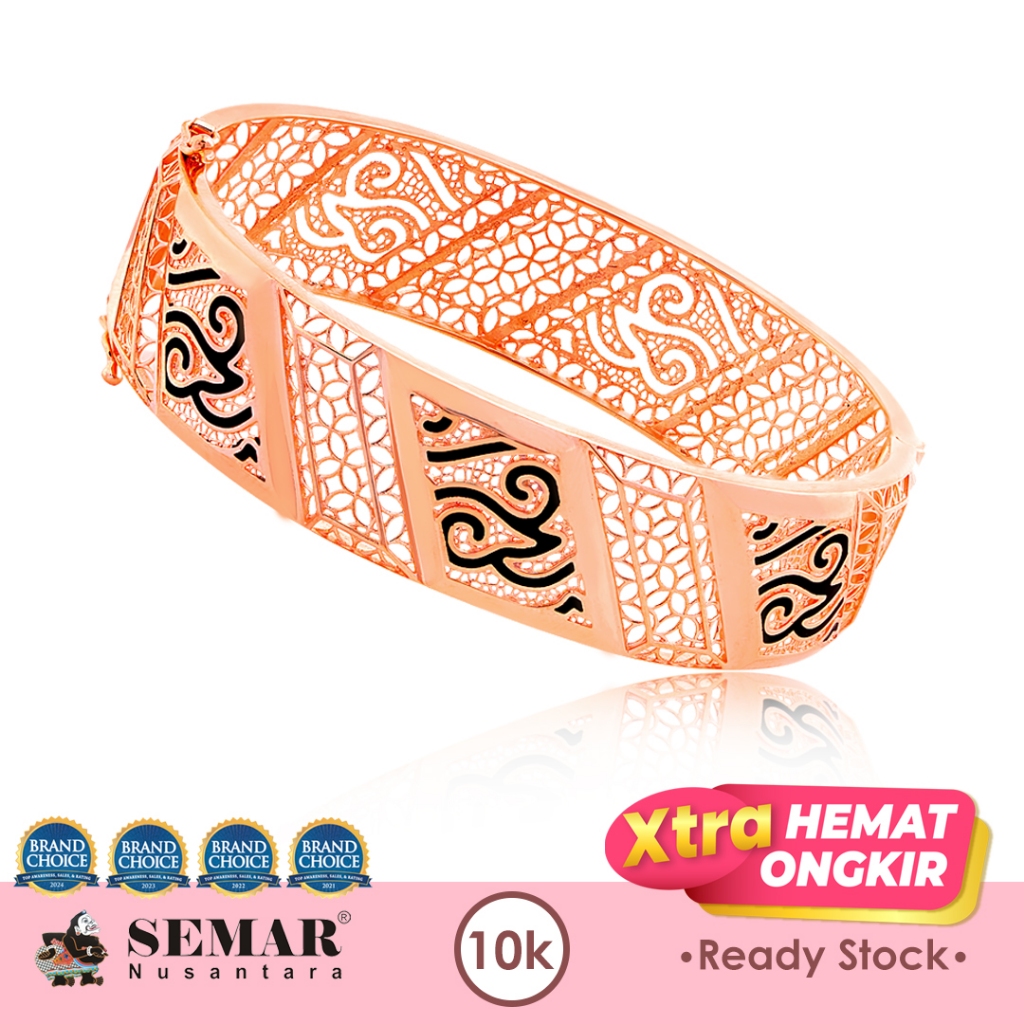 Gelang Emas Darayu Batik Series Bangle Gold 10K Semar Nusantara