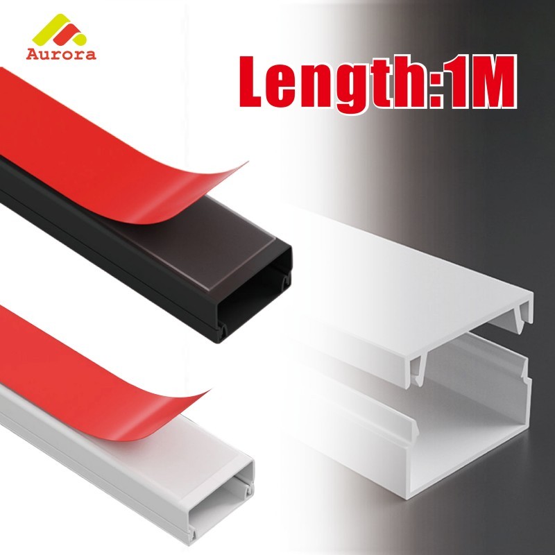 Pipa Penutup Kabel PVC 100CM - Tempel Dinding & Lantai untuk Rapihkan Kabel Listrik Rumah