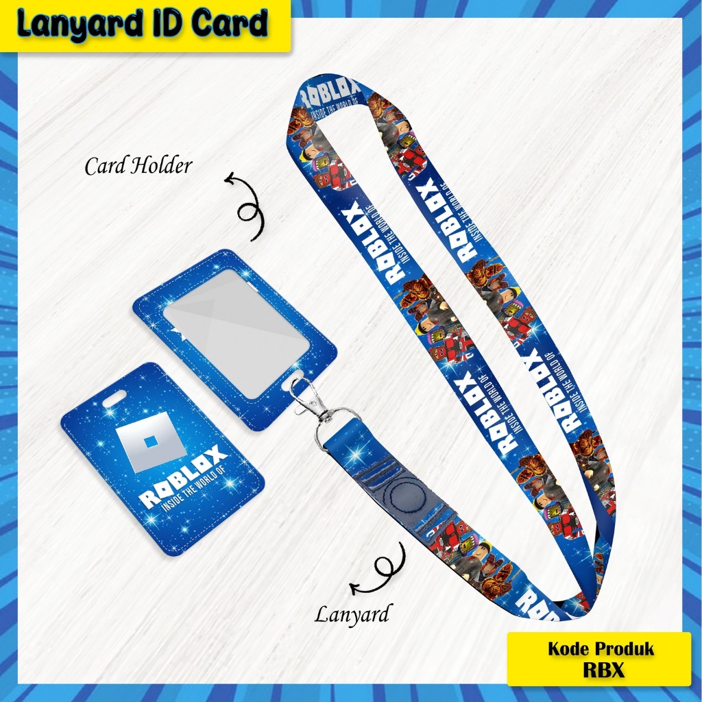 

[LANYARD ID CARD] Strap Lanyard Card Holder Roblox tali hp - gantungan kunci - Id card