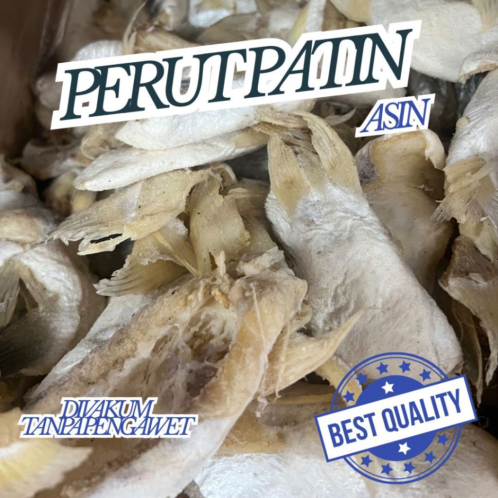 

IKAN ASIN PERUT PATIN VIRAL Kemasan Vakum Siap Higienis Siap Masak