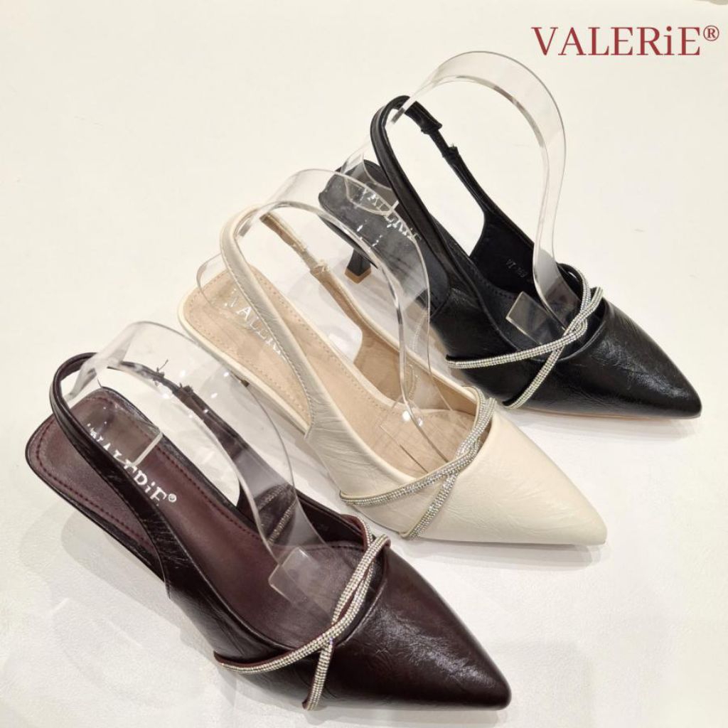 VALERIE Sepatu Heels Tali Belakang 7cm Vi-169 Dove 36-40