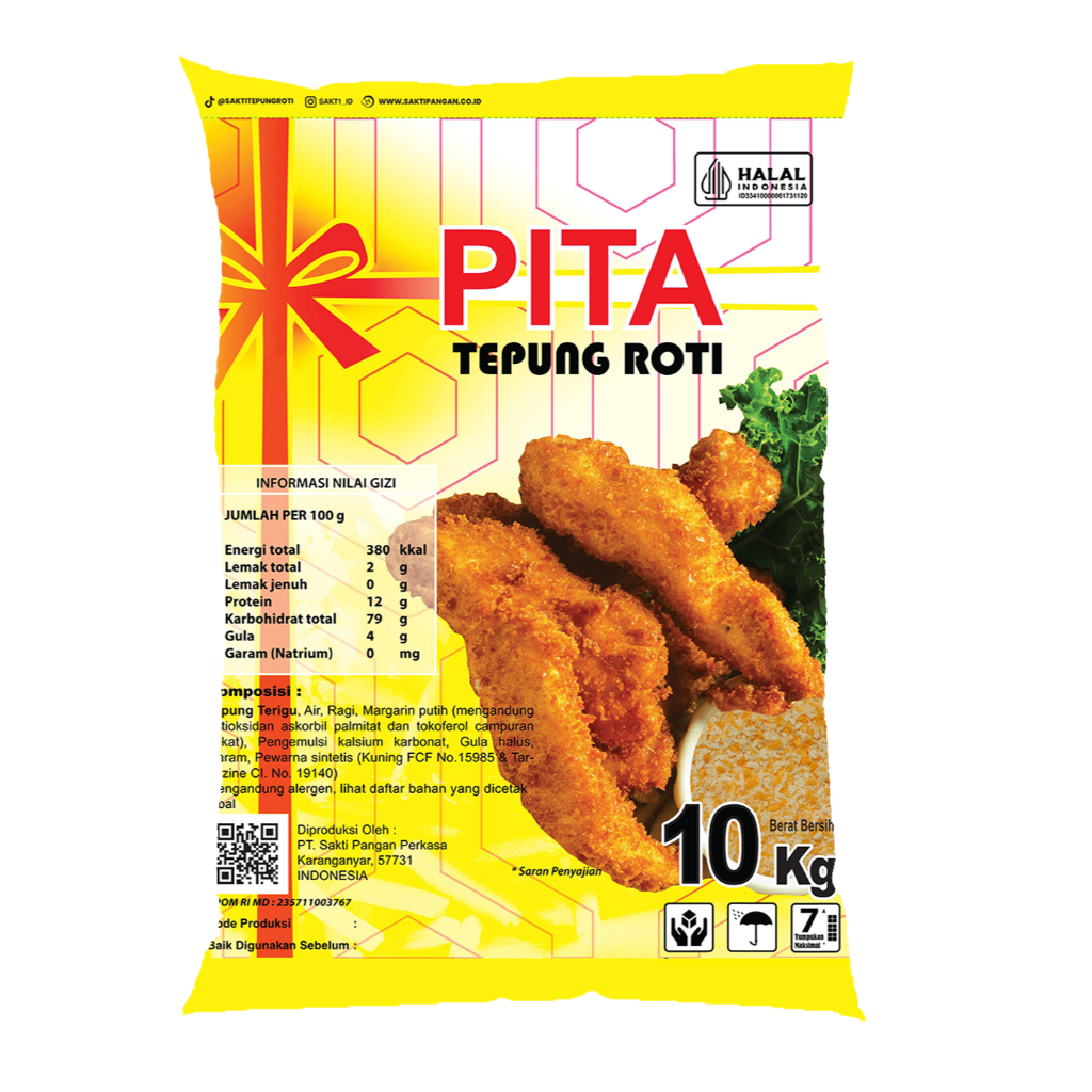 

Tepung Panir Pita 10 Kg - Tepung Roti Pita