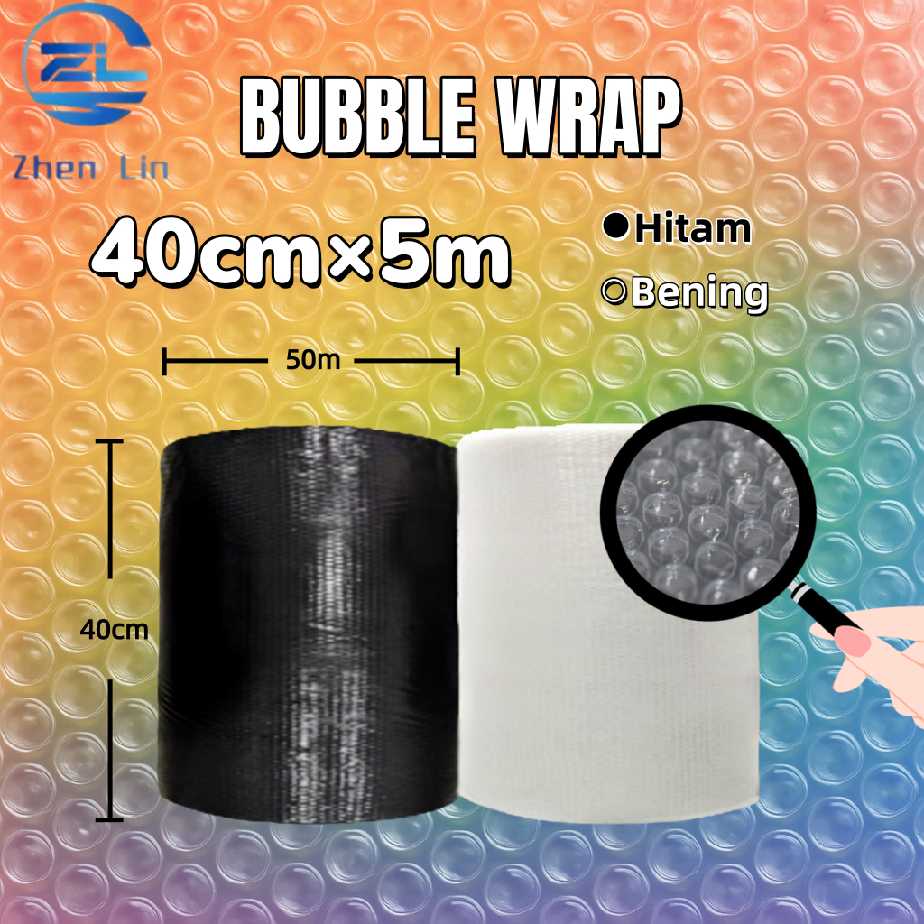 

PROMO | Bubble Wrap Roll Elastis Anti Sobek 40cm x 50m Bening/Hitam Ekonomi Murah