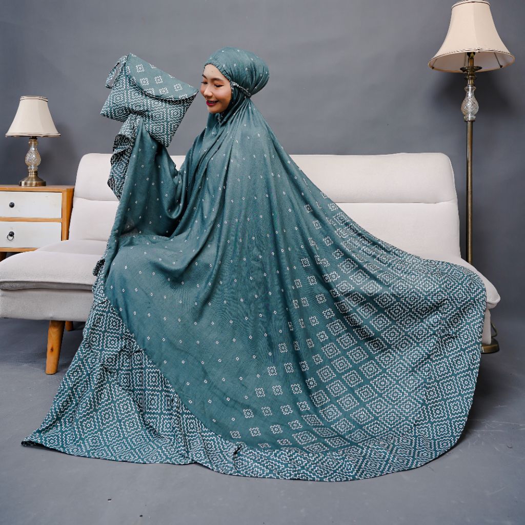 Mukena Dewasa Super Jumbo Motif 06 Bahan Katun Rayon Premium