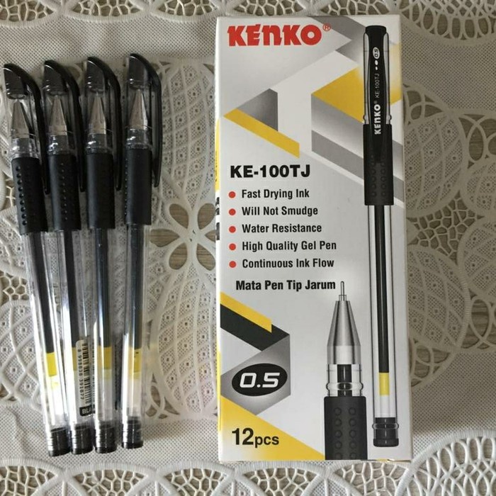

pulpen kenko KE-100TJ 0.5 mm ujung lancip anti air (1pack 12pcs)