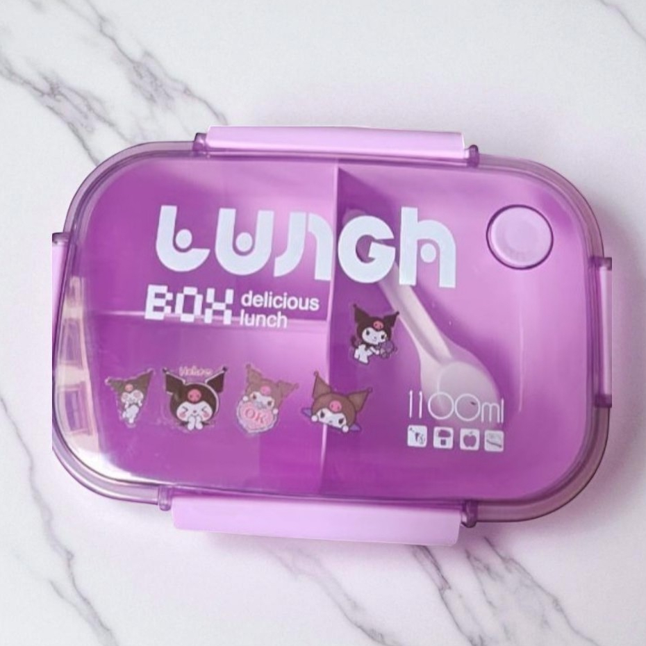 Lunch Box Jerami/Lunch box karakter Anak/ Lunch box 3 sekat