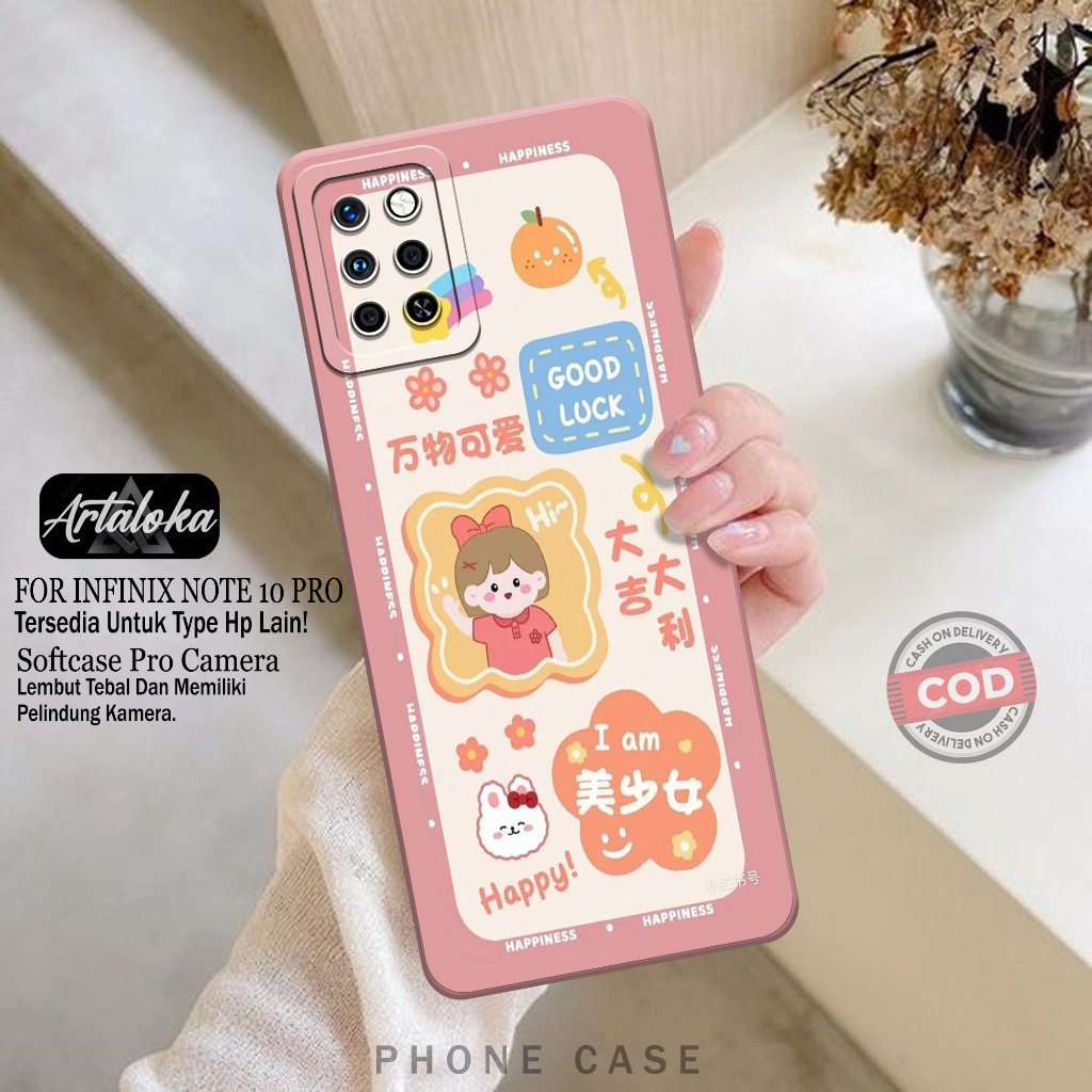 Softcase Hp Infinix Note 10 Pro Fashion Case Kartun Case Infinix Note 10 Pro Silikon TPU Pro Camera 