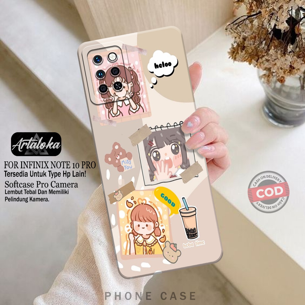 Softcase Hp Infinix Note 10 Pro Fashion Case Kartun Case Infinix Note 10 Pro Silikon TPU Pro Camera 