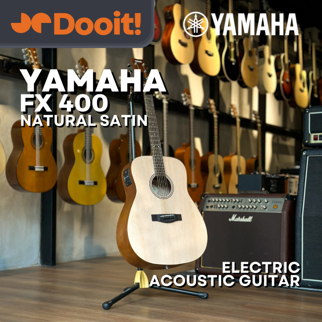 YAMAHA FX400 accoustic electric guitar preamp / gitas akustik elektrik listrik, Natural Satin