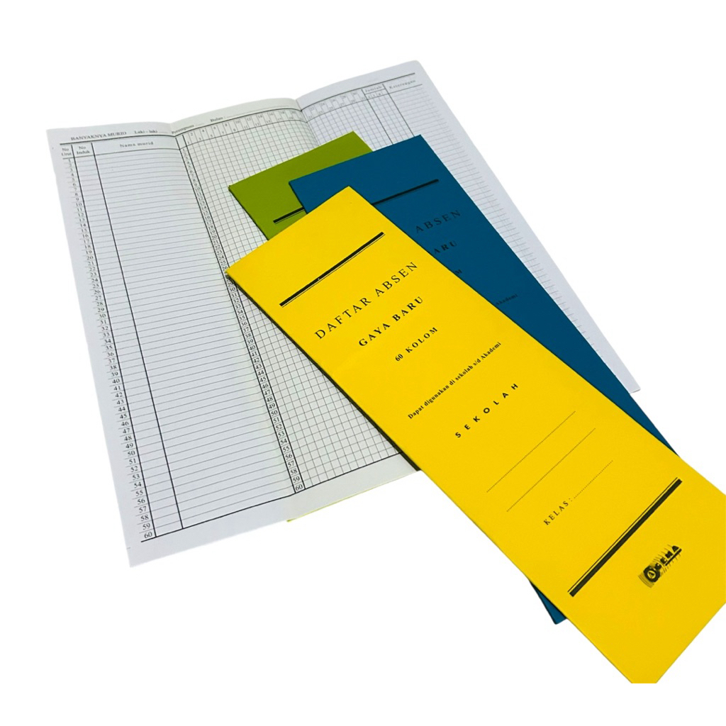 

BUKU ABSEN/DAFTAR HADIR SISWA POLOS/60 KOLOM