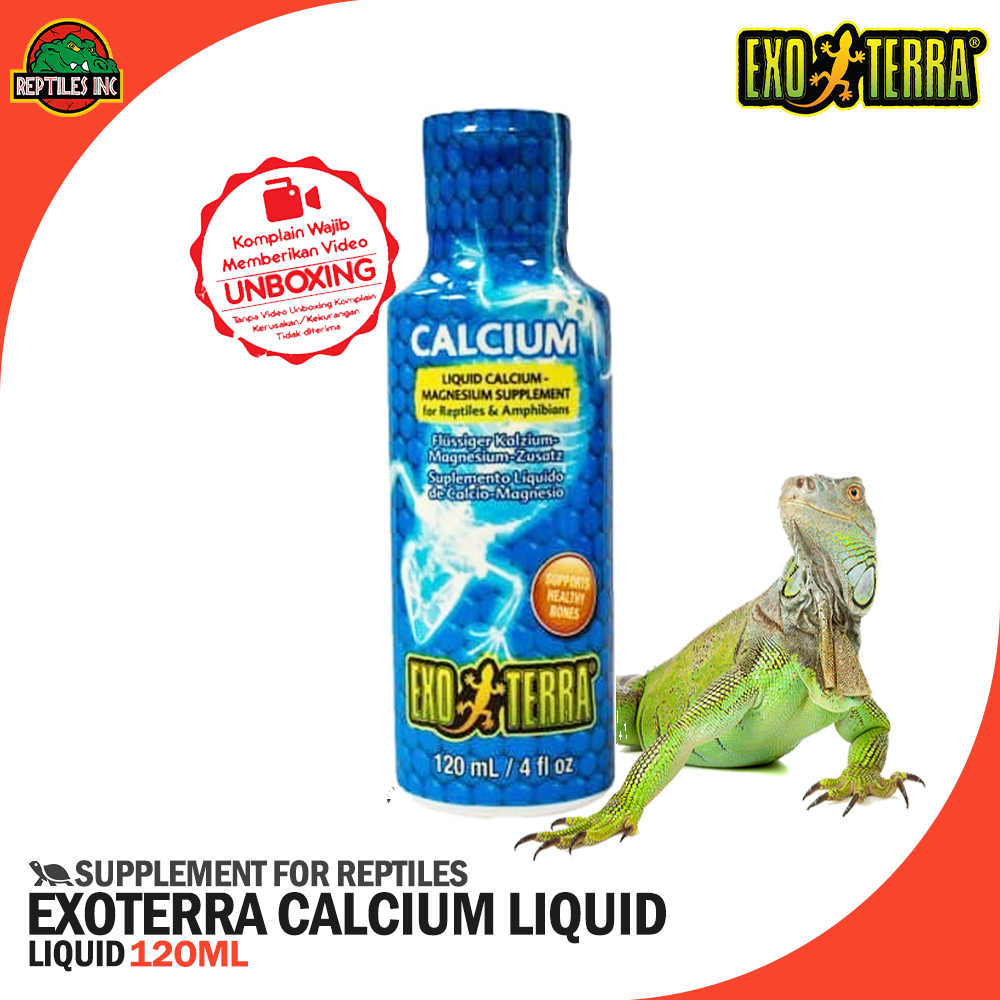 Exoterra Calcium Liquid / Kalsium Cair Suplemen Vitamin utk Reptil Torto Sulcata Iguana Kadal Tegu