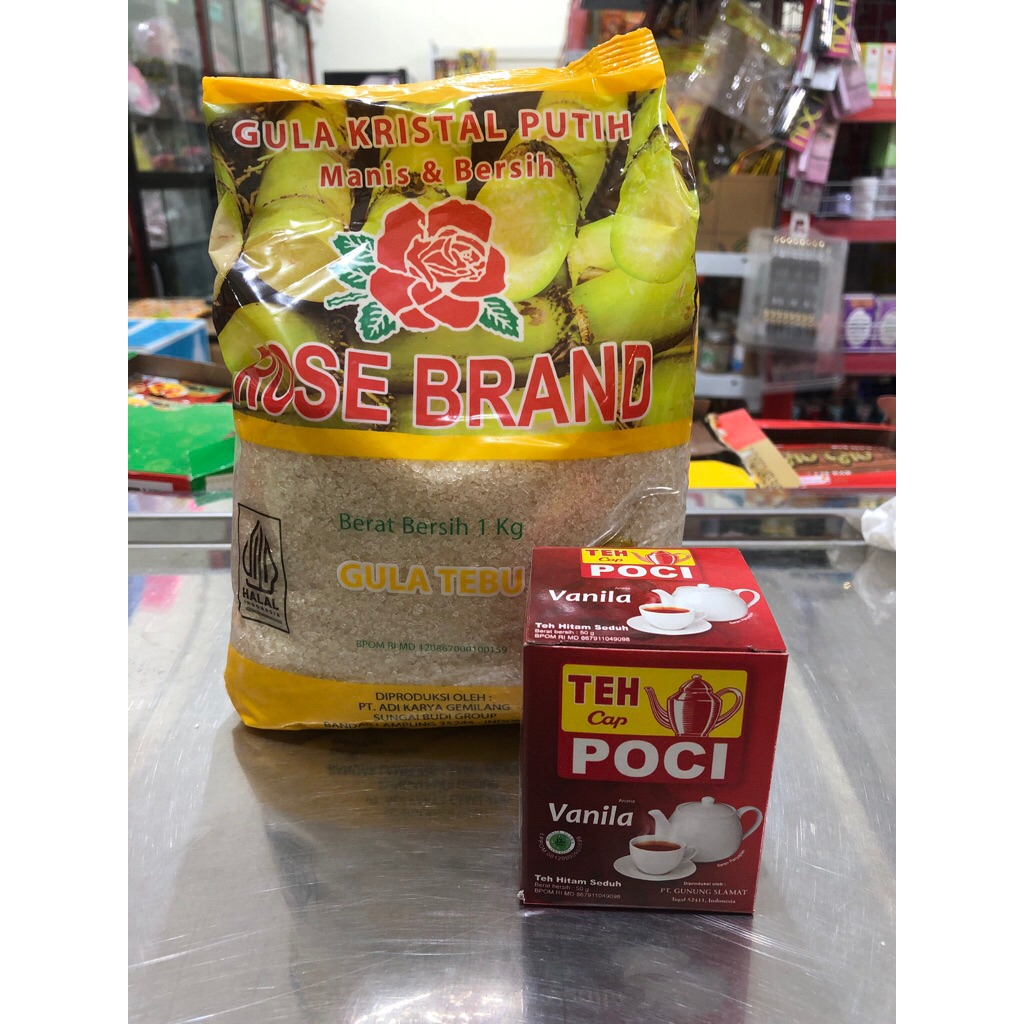 

(C2) COMBO HEMAT GULA ROSE BRAND 1kg & TEH POCI VANILA 50g
