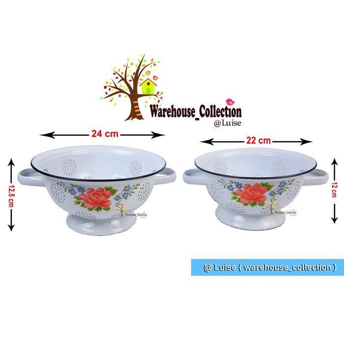 RStore Bisa COD CETING / Sangku Nasi motif kembang / POLOS UK 22 cm dan 24 cm Enamel Seng Blek