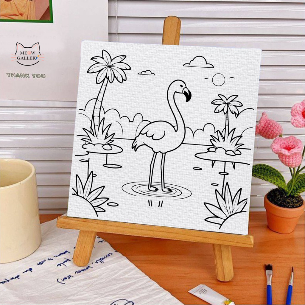 

Kanvas Lukis Sketsa Anak 20x20cm - Gambar lucu Hadiah Edukatif