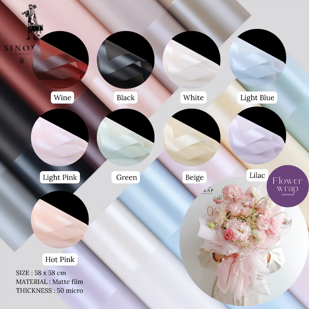 

Flower wrapping paper varian Macaron premium paper florist kertas buket bunga premium Valentine Hari Ibu Wisuda