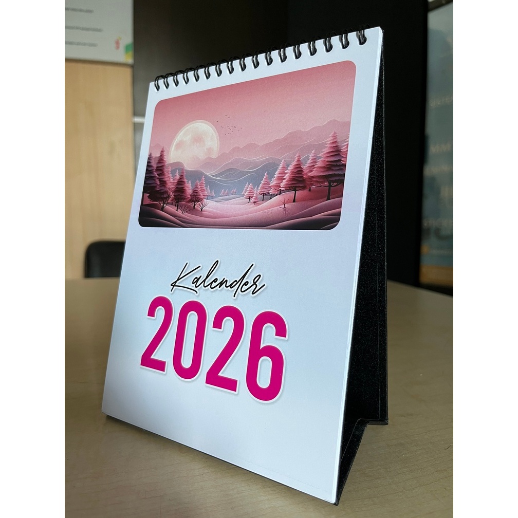 

Custom Kalender 2026 Meja Tatakan Linen / Cetak Kalender Meja 2026 isi Custom 6 lembar 1 Muka