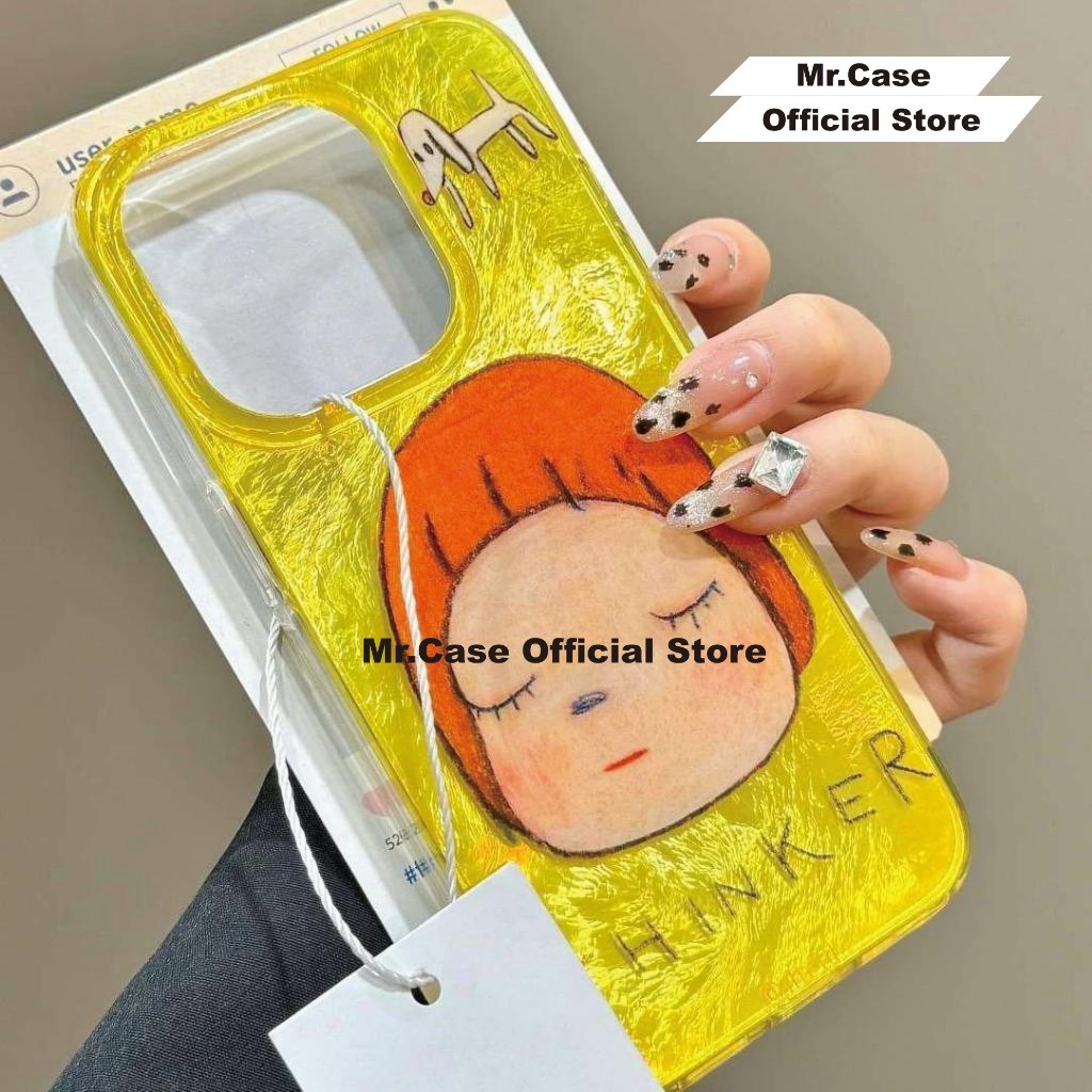NEW Yoshitomo Nara Phone Cases Pink&Yellow Case For Iphone 11 12 13 14 15 16 PRO PLUS PROMAX