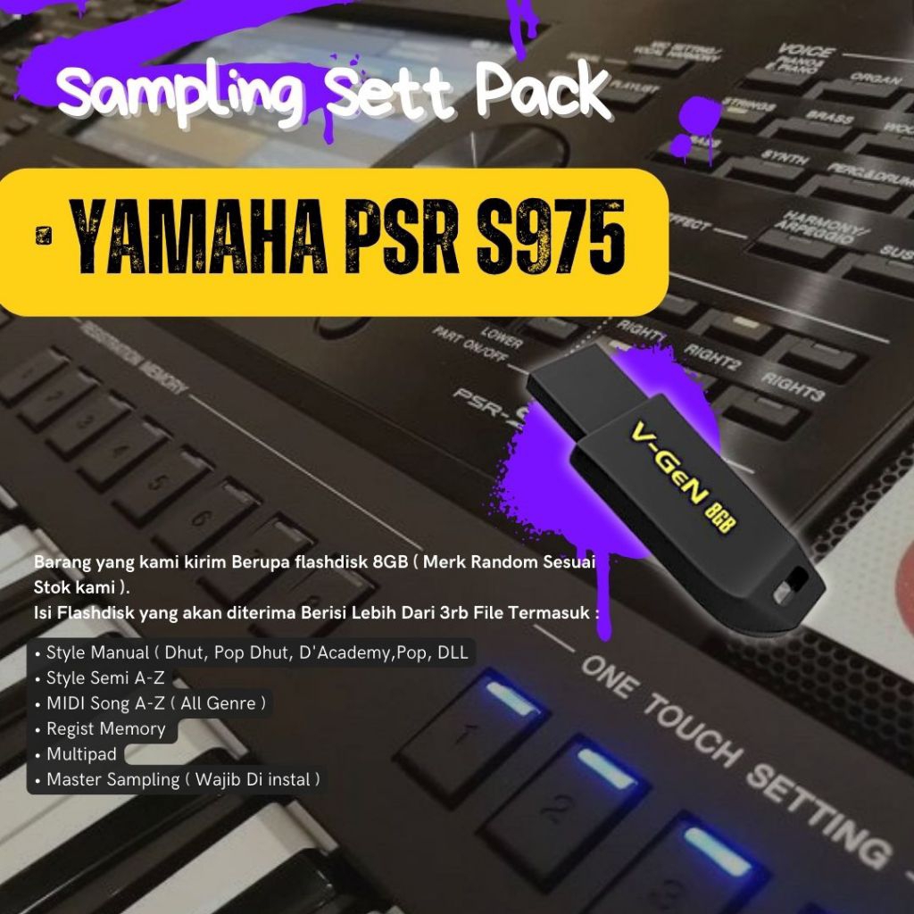 Paket Sett Sampling YAMAHA PSR S975