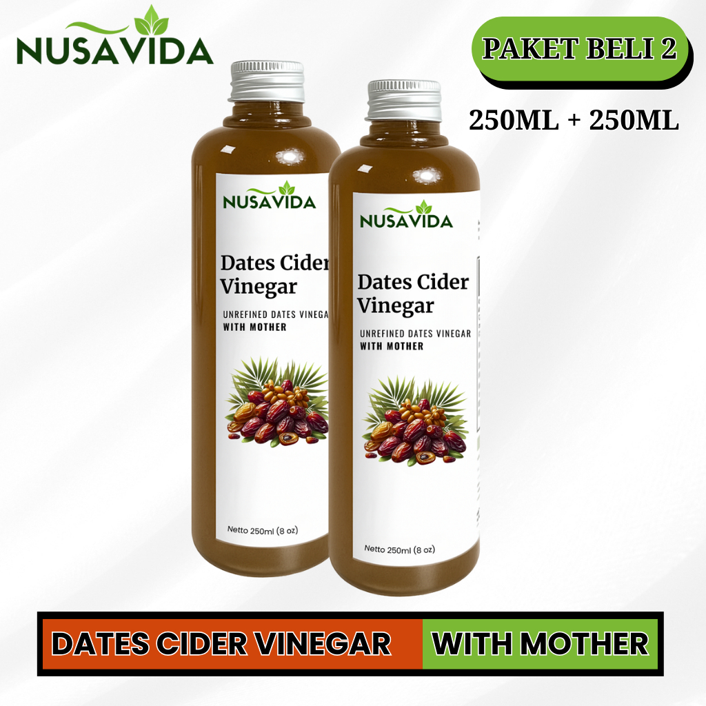 

Nusavida Cuka Kurma With Mother Original 250+250 ML (Paket 2 Botol)