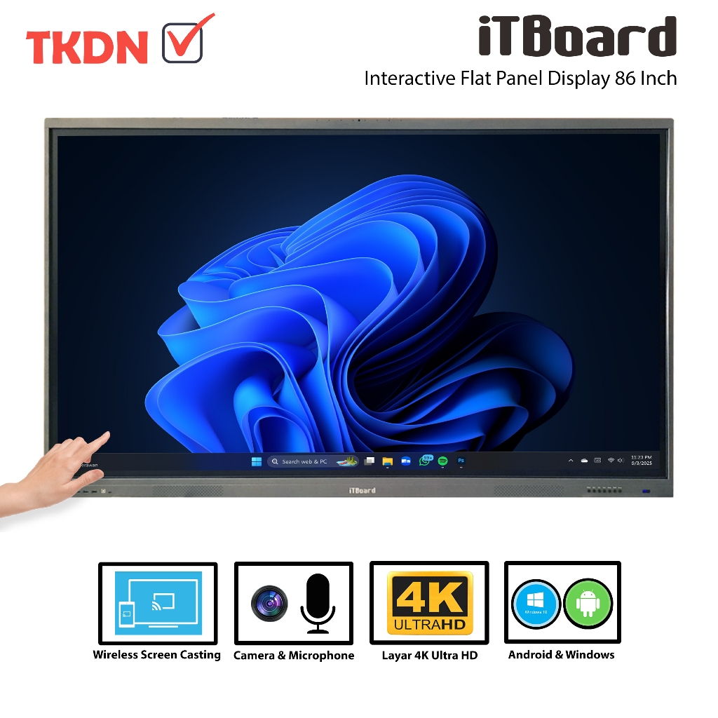 Interactive Flat Panel Display iTBoard 86 Inch Smart Screen