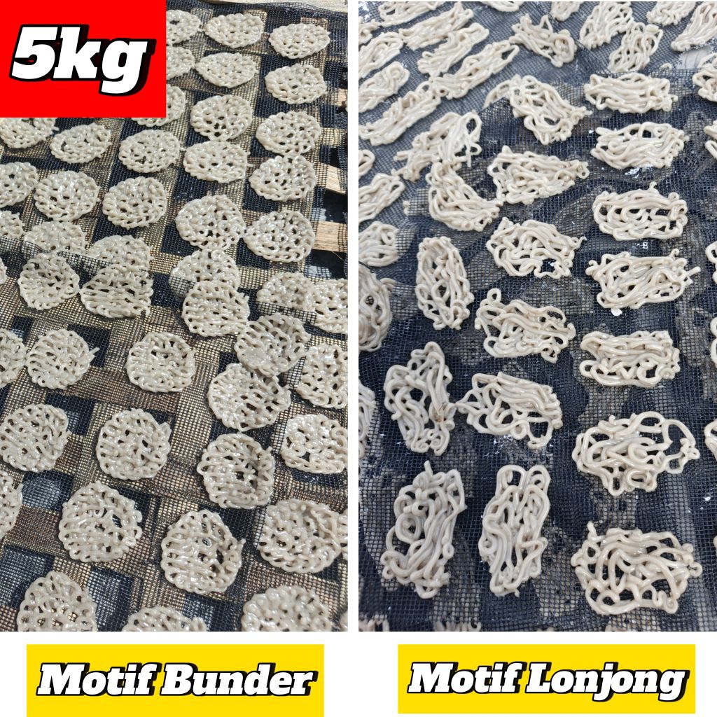 5kg (1bal) Kerupuk Mentah ikan Tengiri Kerupuk Asli Banyuwangi