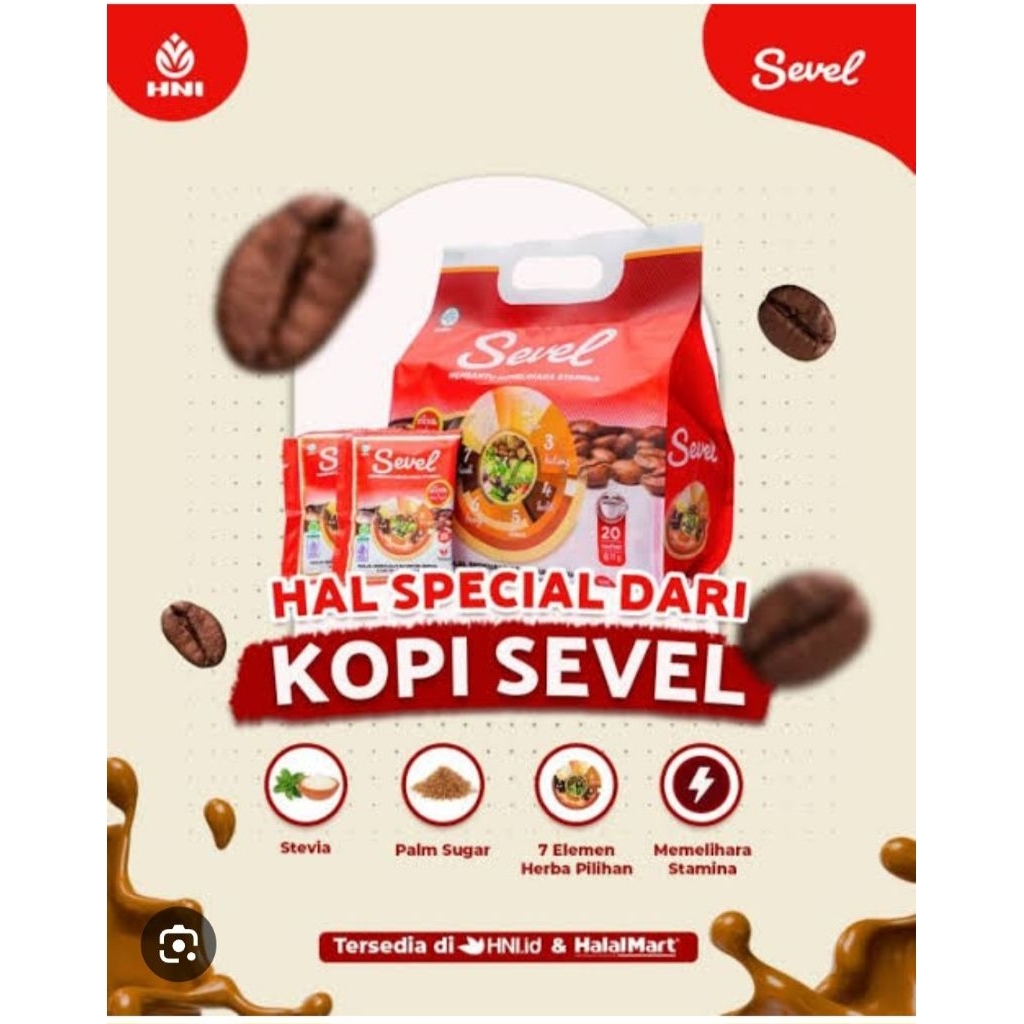 

Kopi Sevel HNI HPAI Ori berat @sachet 21 gr