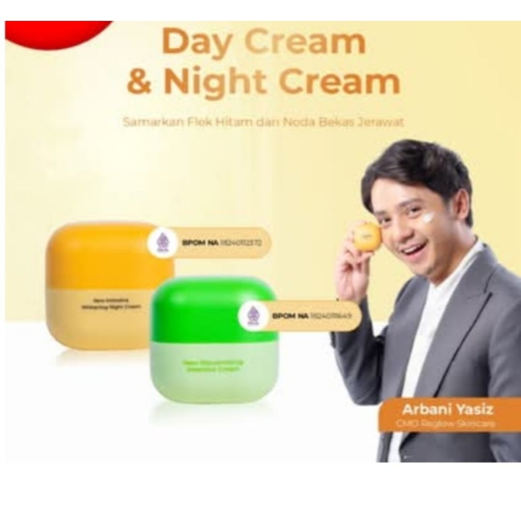 Reglow Cream Siang & Cream Malam.