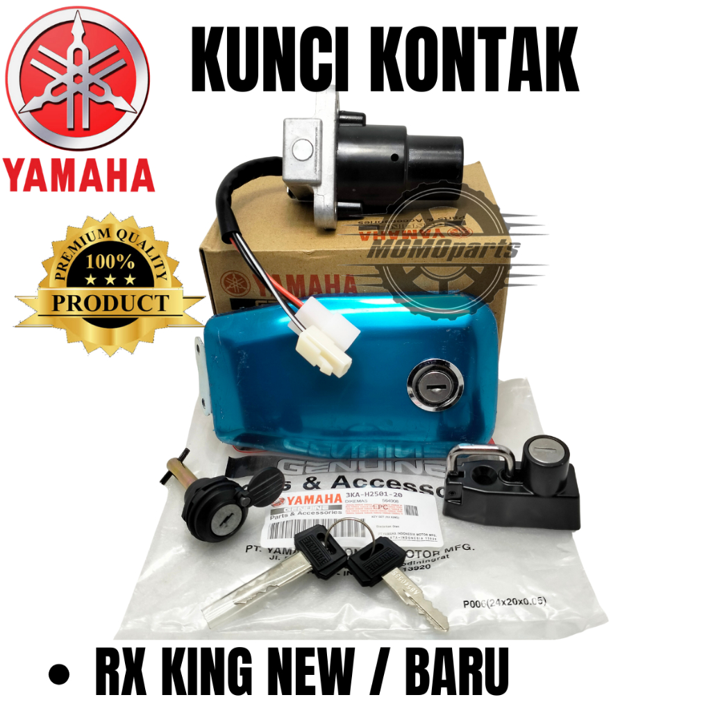ORIGINAL KUNCI KONTAK SET YAMAHA RX KING NEW KOMPLIT PLUS TUTUP TANKI KUNCI HELM TOOL BOX KIT KUALIT