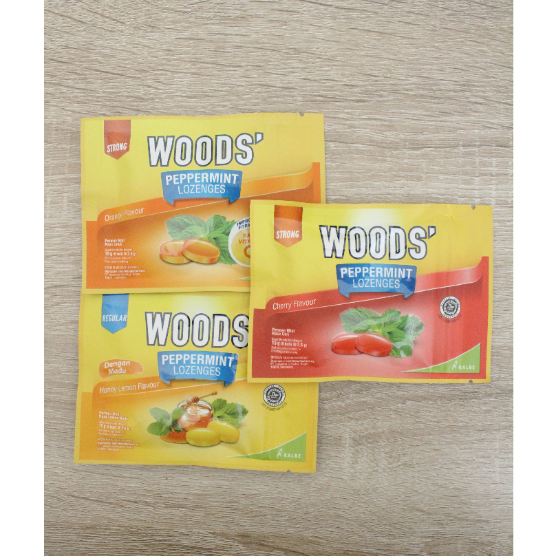 

WOODS LOZ PEPPERMINT PERMEN CHERRY, HONEY LEMON, ORANGE