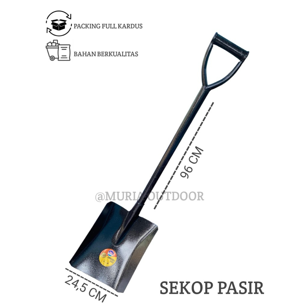 Sekop Pasir Full Besi Murah Cap Crocodile/ Skop Pasir /Skop Tanah Kokoh Berkualitas