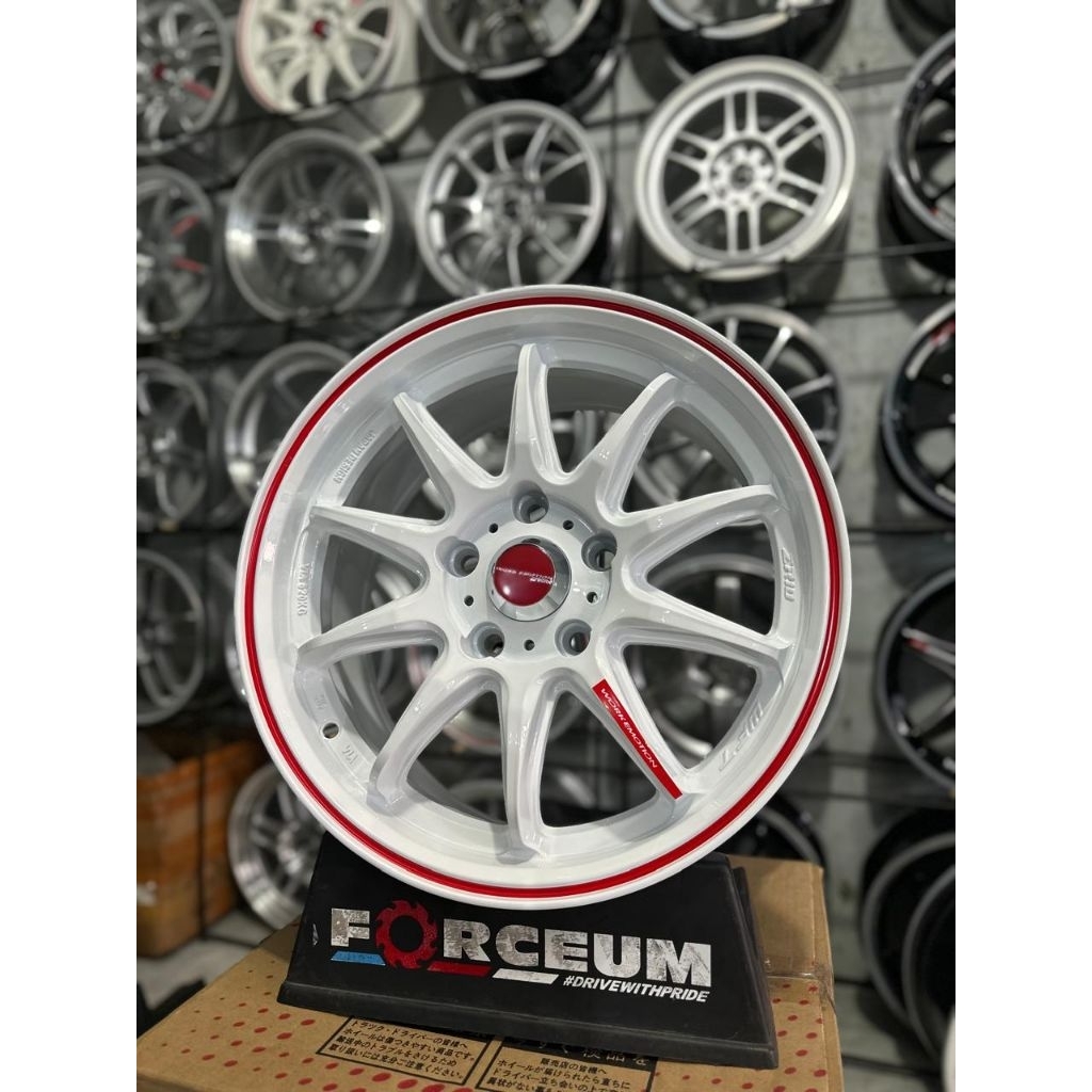 velg mobil work zr10 r16 white pcd 5x114 kondisi baru