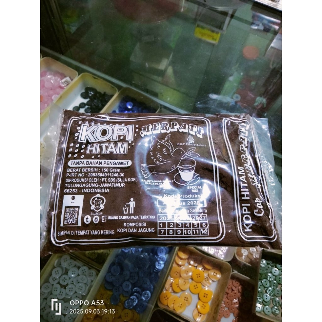 

Kopi Bubuk Hitam Pahit 150 gram