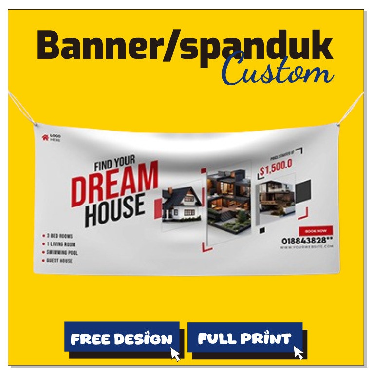 Banner, Spanduk, Baliho, T banner, Umbul-umbul, Rountag Custom