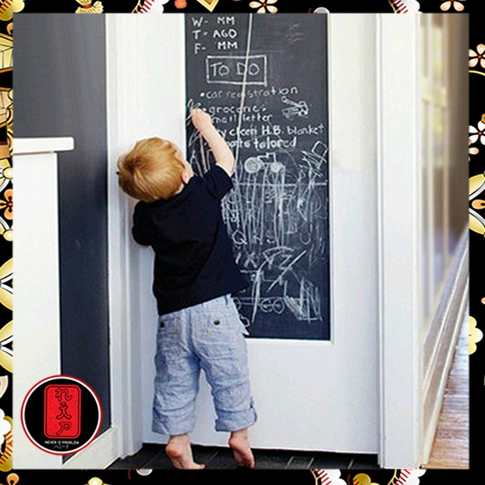 

H&F Stiker Dinding Papan Tulis Kapur Flexible 100x45cm - 513 - Black