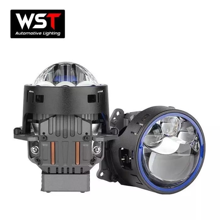 lampu  Projector biled original  Lens Biled WST A38 Triple Laser 3 Inch 100 Watt Bluelens Merk WST