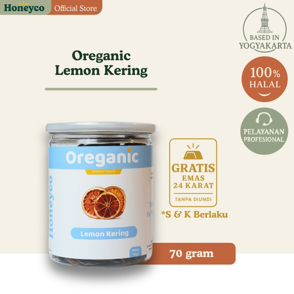 

Oreganic Lemon Kering Simplisia Organik - 70gr