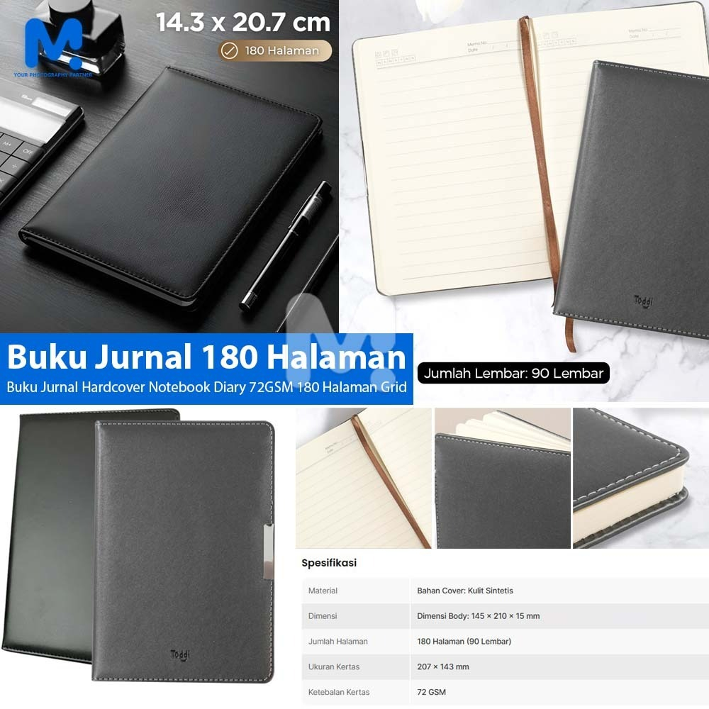 

Buku Jurnal Hardcover Notebook Diary 72GSM 180 Halaman Grid