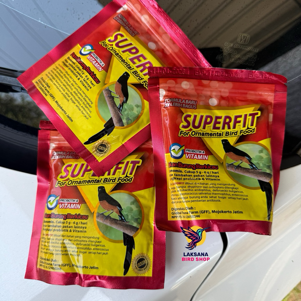 SUPERFIT MERAH ORIGINAL PAKAN VOER HIGH PROTEIN UNTUK BURUNG MURAI ANIS CILILIN DAN SEMUA JENIS BURU