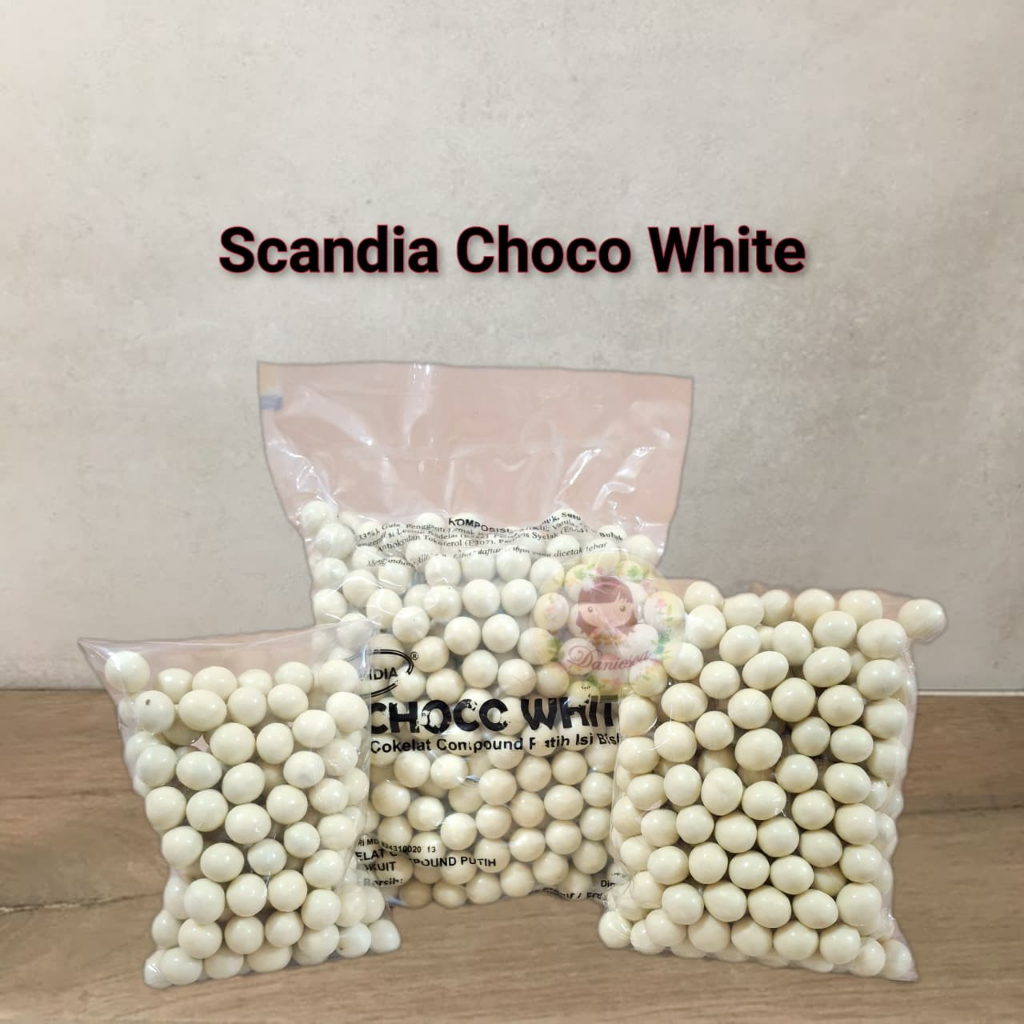 

Coklat Scandia Choco White - coklat vanilla isi biskuit hitam 500gr ( ds bgr )