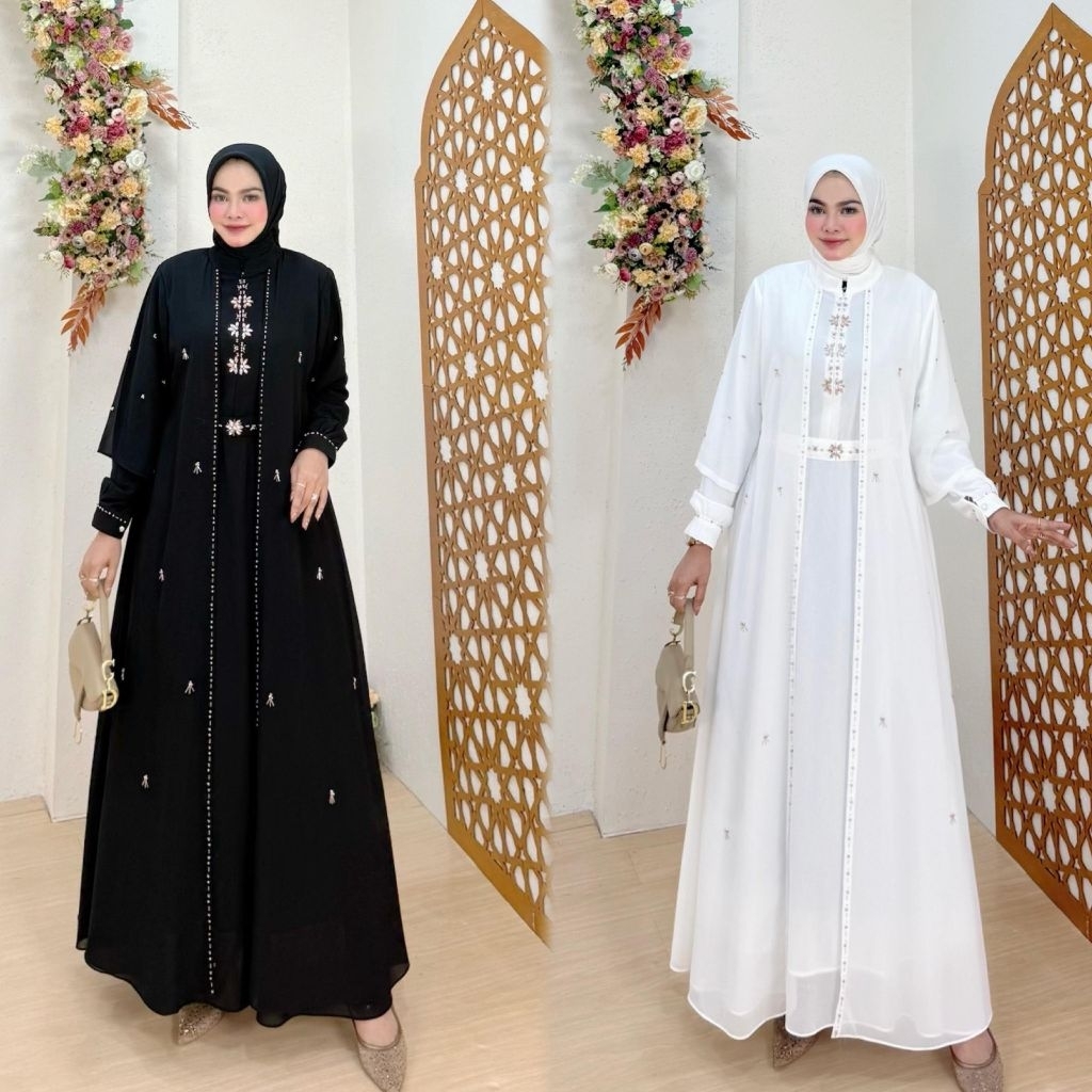 Terbaru Khadijah Abaya// gamis simpel namun terlihat elegan dan modish