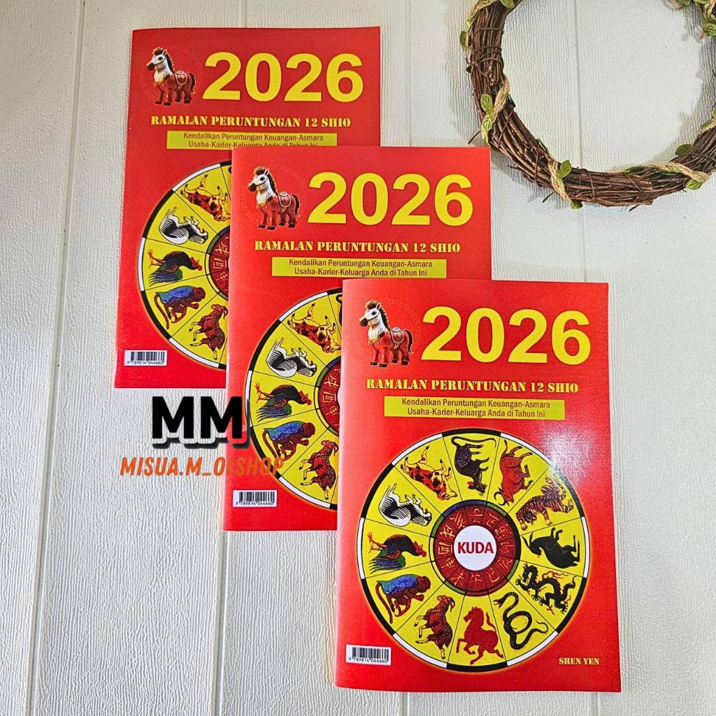 BUKU RAMALAN PERUNTUNGAN TONGSHU 2026 12 SHIO/BUKU RAMALAN CINA 2026/RAMALAN 2026