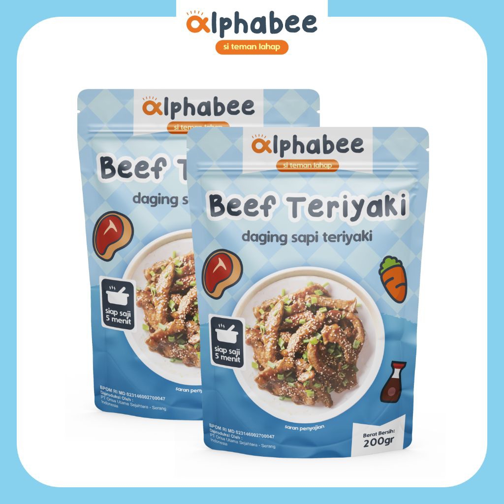 

(ISI 2) ALPHABEE Beef Teriyaki 100gr | Cemilan Anak | Snack Sehat | Bekal Simple untuk Anak
