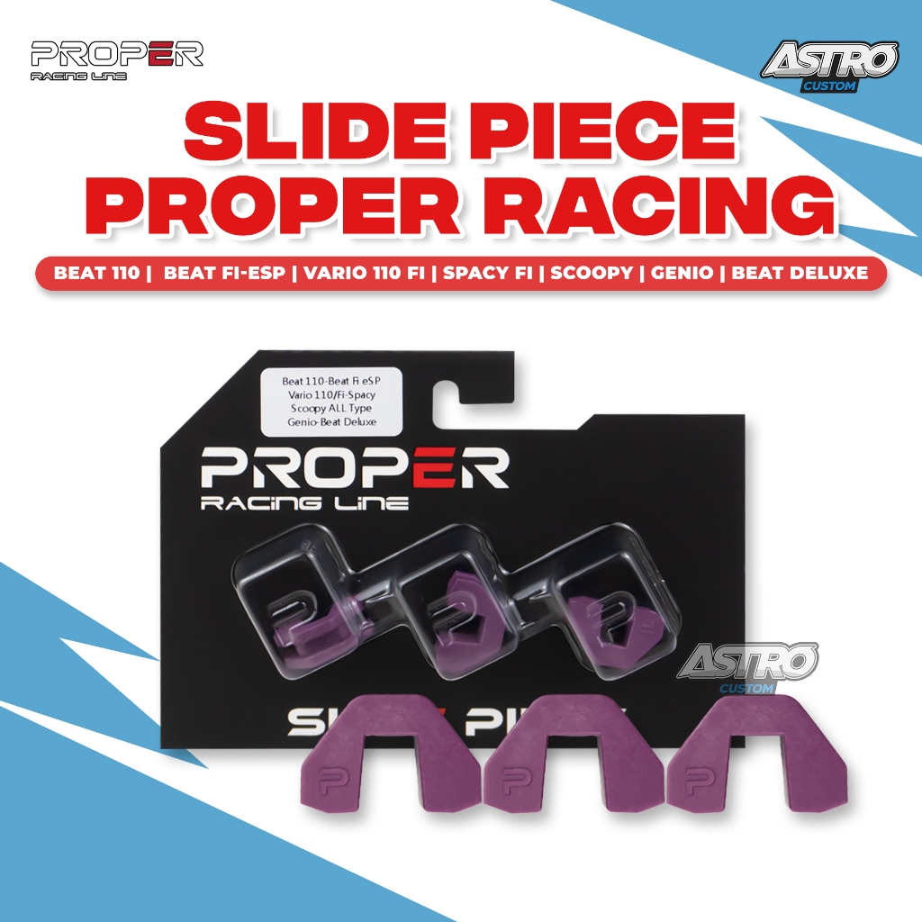 Proper Slide Piece Beat Fi Scoopy Fi ESP Vario 110 Fi ESP Genio Beat Deluxe Karet Slider CVT Racing