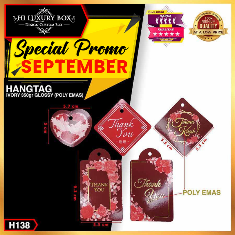 

Hangtag|Thank You|Kartu Ucapan|Murah|Ivory|Hiasan|Label|Aksesoris|H138