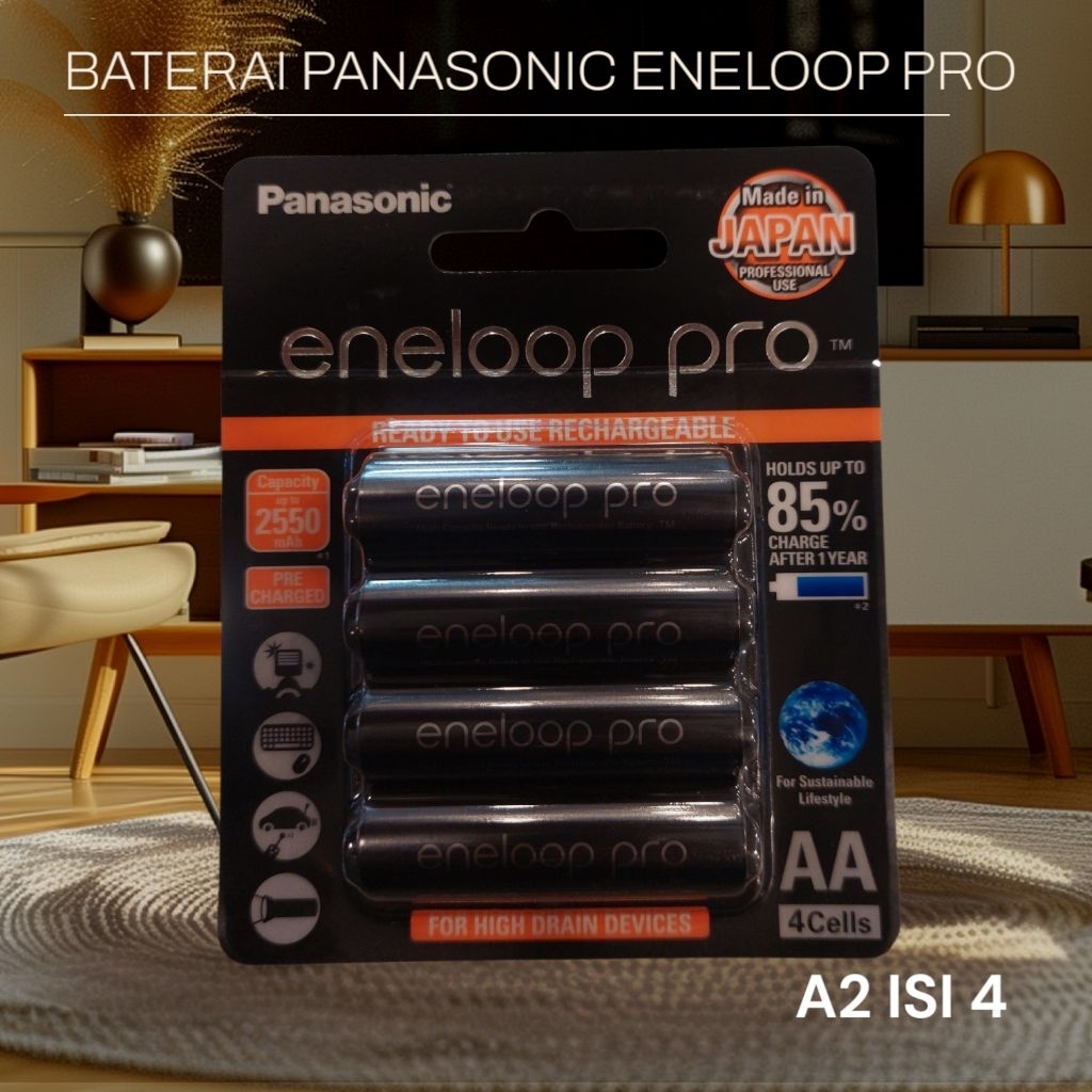 PANASONIC ENELOOP PRO ISI 4 2550 MAH / BATERAI ENELOOP PRO