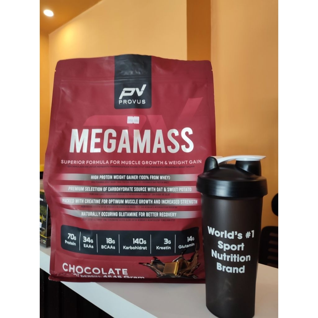 provus megamass coklat 10 lbs massGainer gratis shaker
