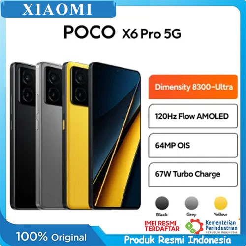 Xiaomi Poco X6 Pro 5g Ram 12/512GB Garansi Resmi