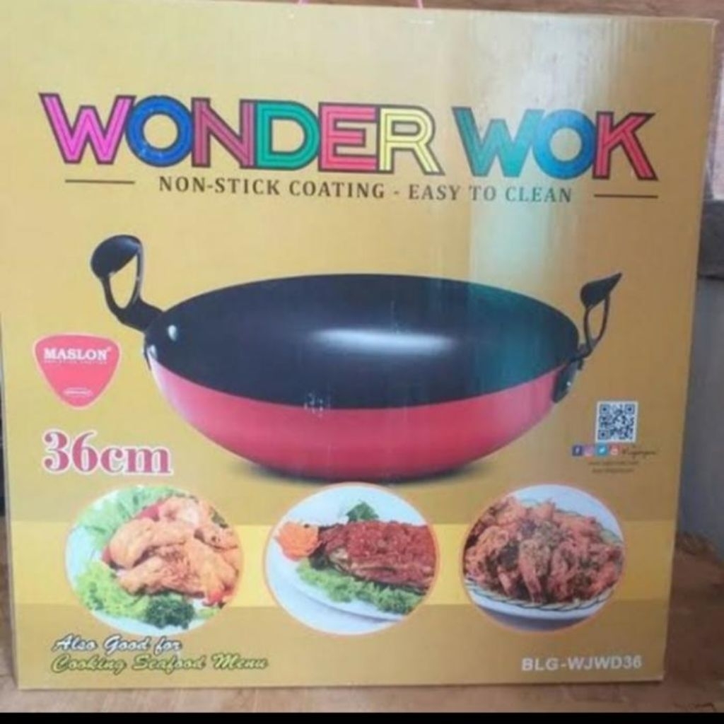Maspion Wonder Wok 36 cm / Wajan Penggorengan