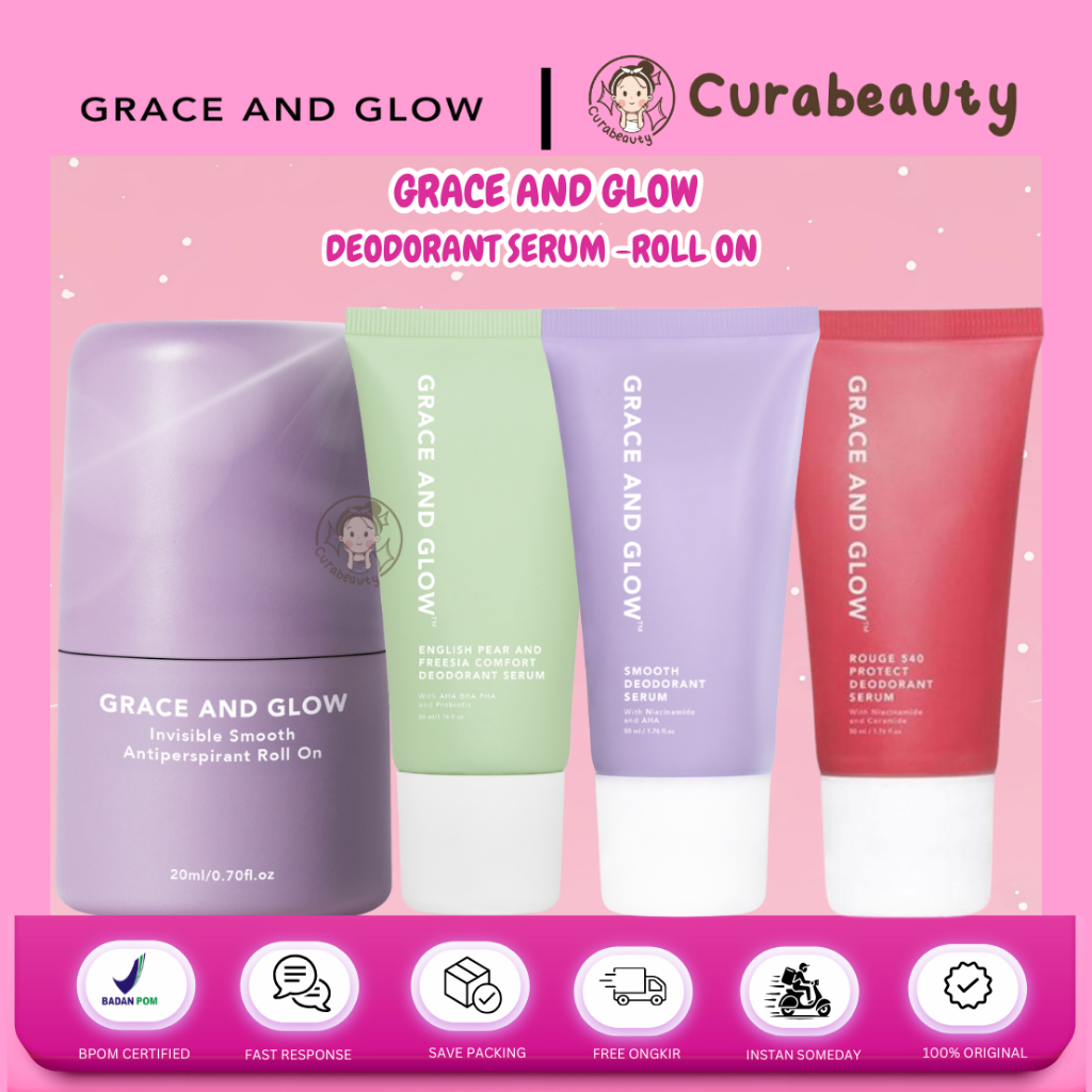 •CURABEAUTY• MANADO GRACE AND GLOW DEODORANT SERUM SMOOTH - ANTIPERSPIRANT ROLL ON