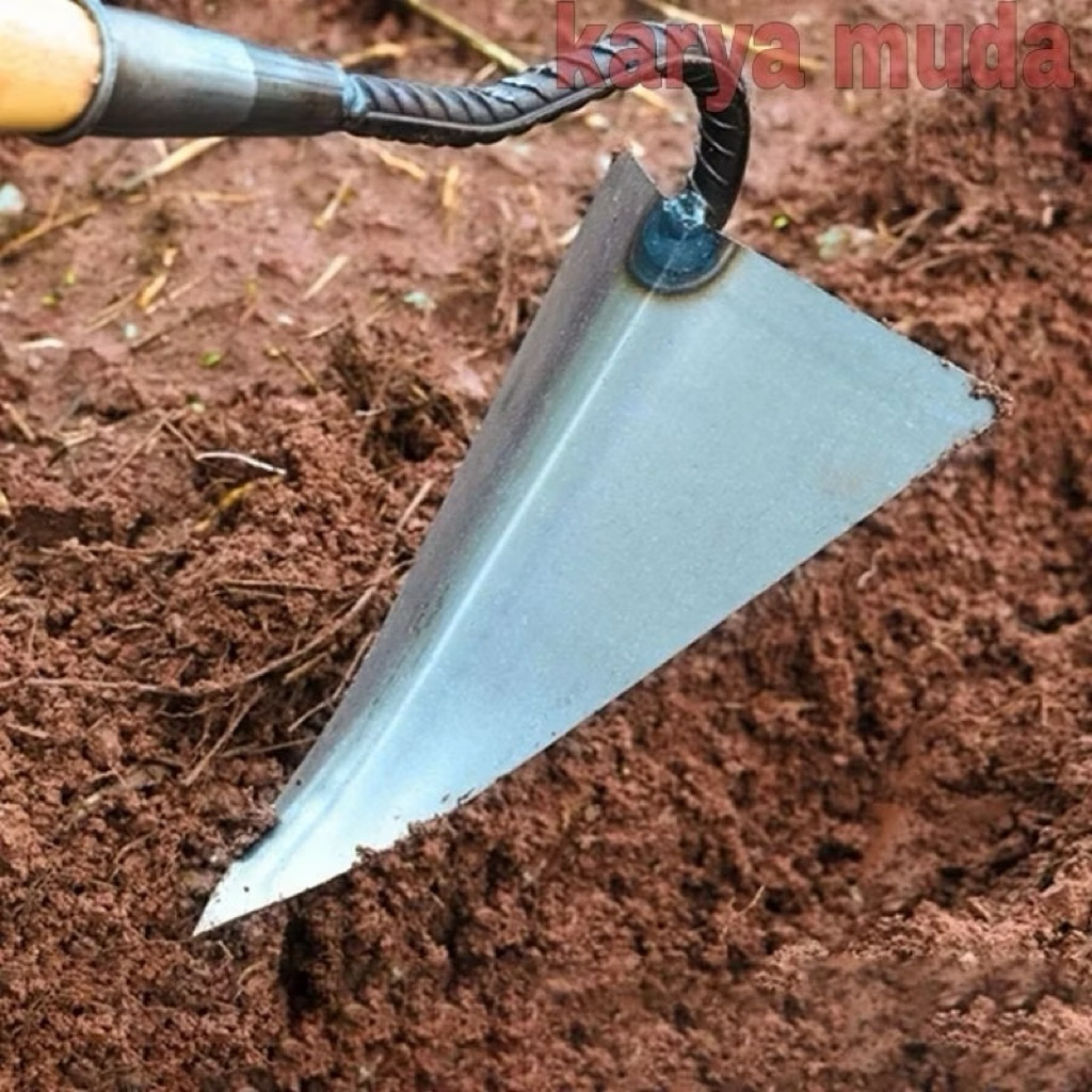 Cangkul tip Besar baja mangan cangkul anti lengket Tanah sawah cangkul segitiga